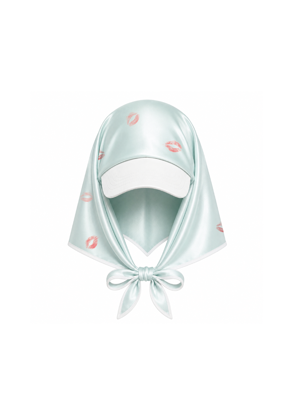 casquette soie turquoise