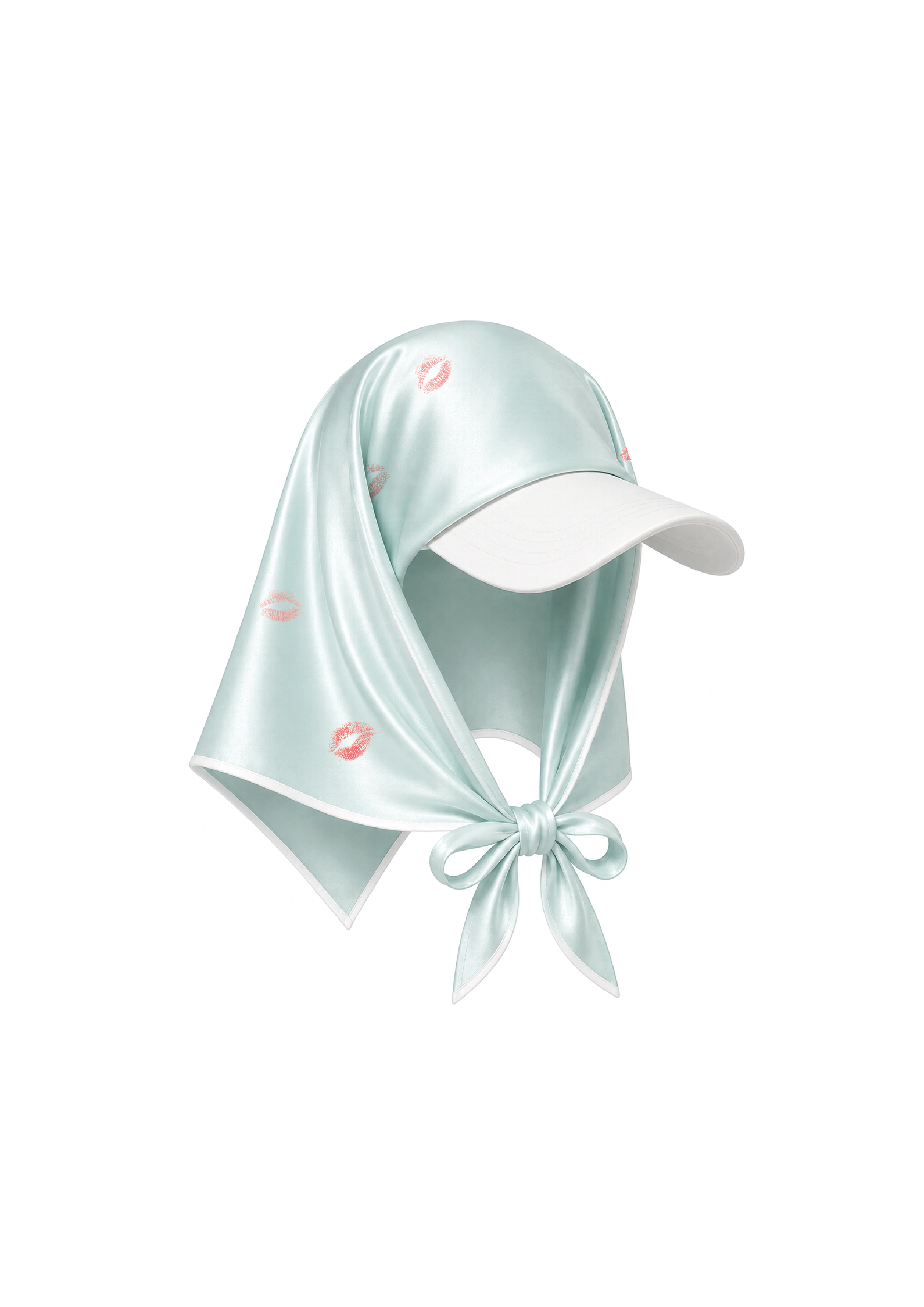 casquette soie turquoise
