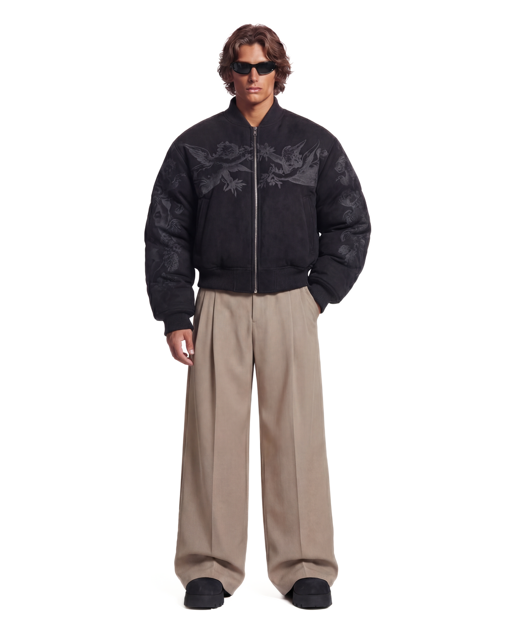 Black Tattoo Bomber Jacket