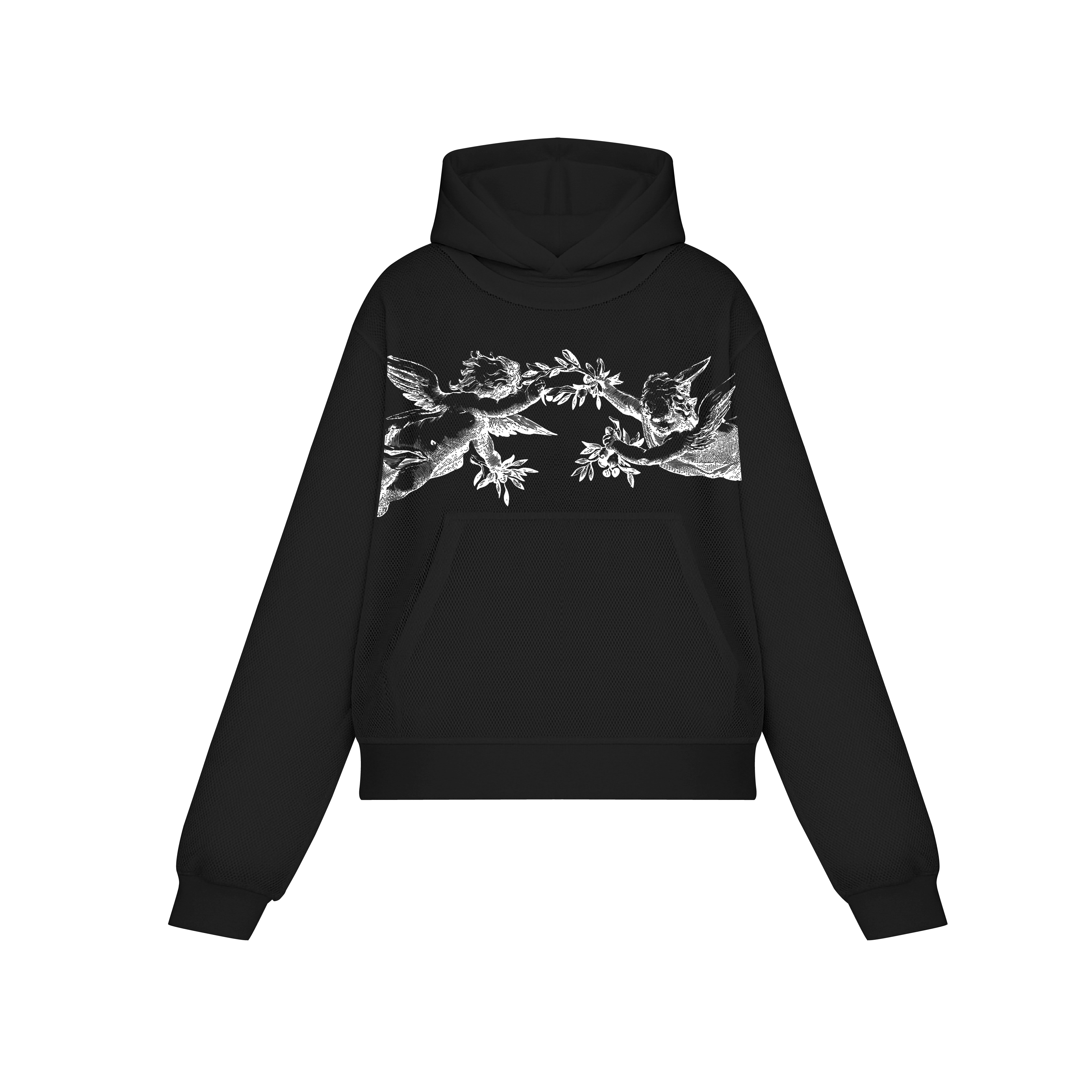 Black hoodie with tattoo