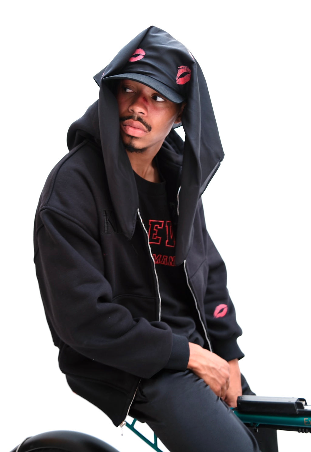 hoodie zippé kingsize noir