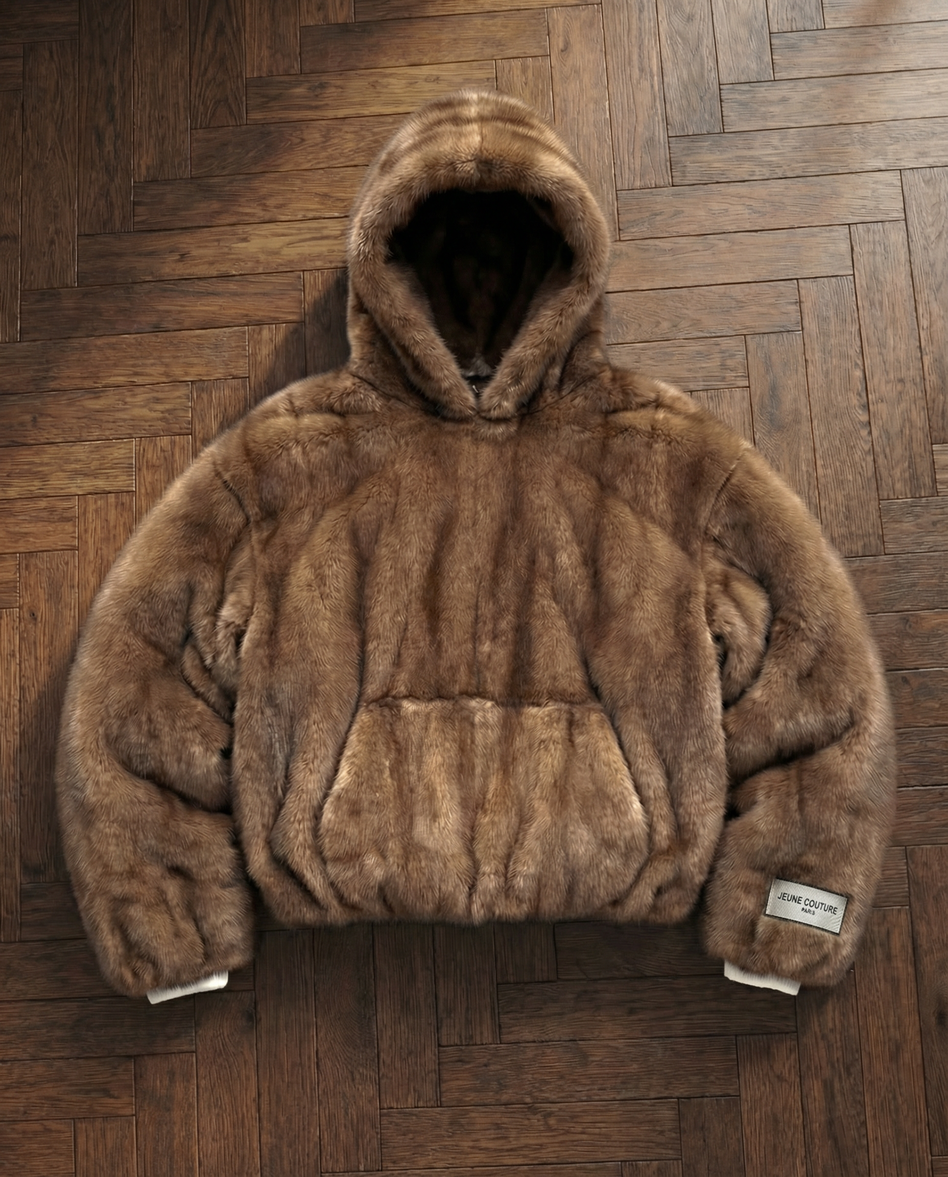Mink fur hoodie 