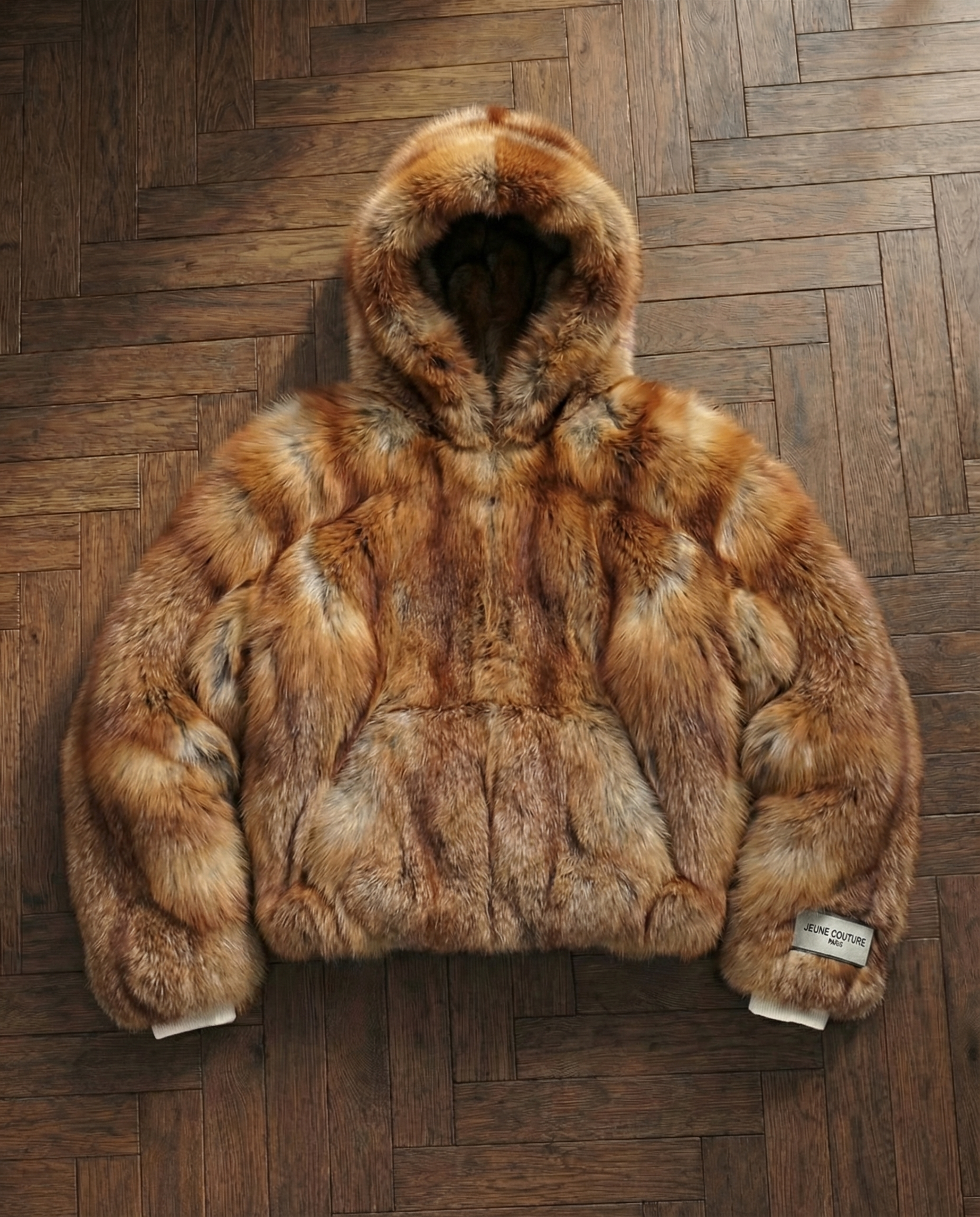 Fox fur hoodie 
