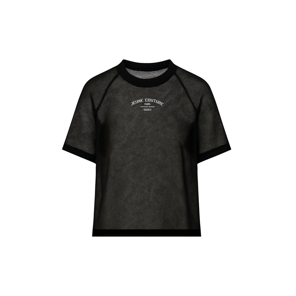 Mesh stitching T-shirt