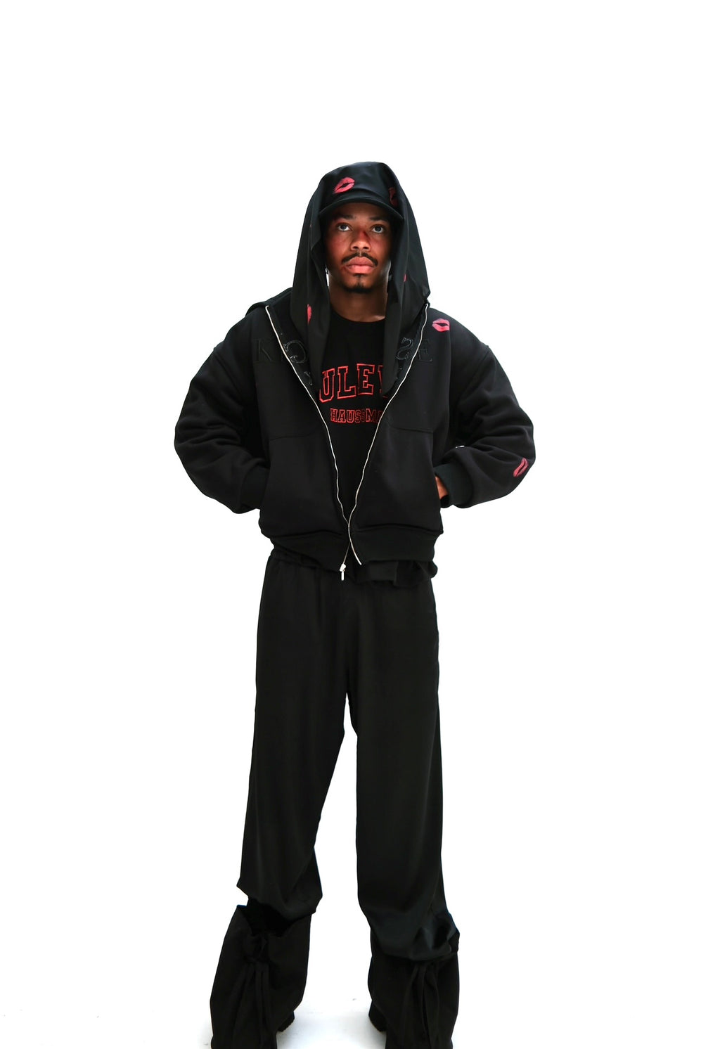 hoodie zippé kingsize noir
