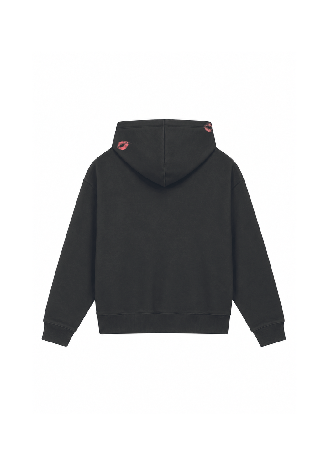 Black king-size zip-up hoodie
