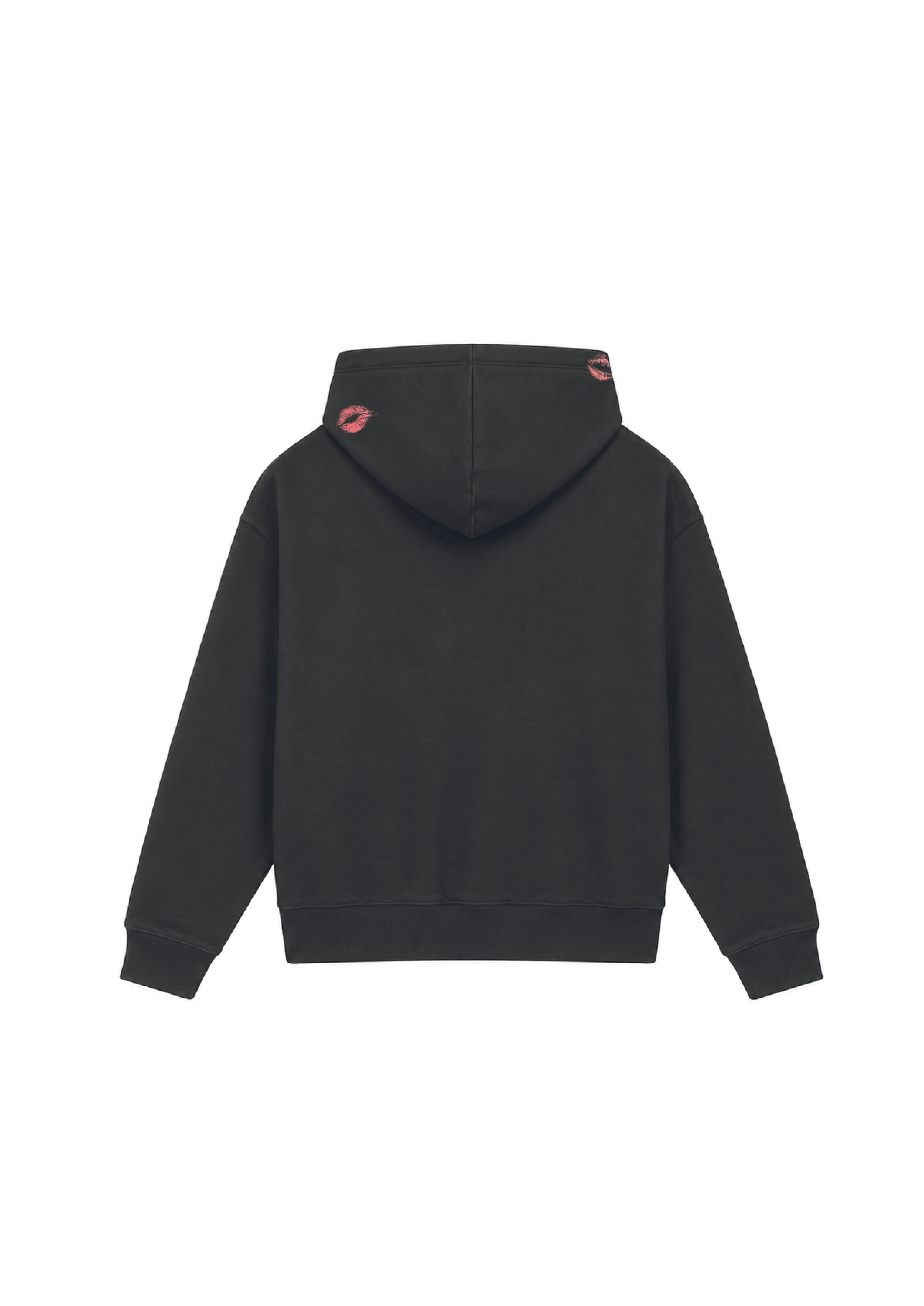 Black king-size zip-up hoodie