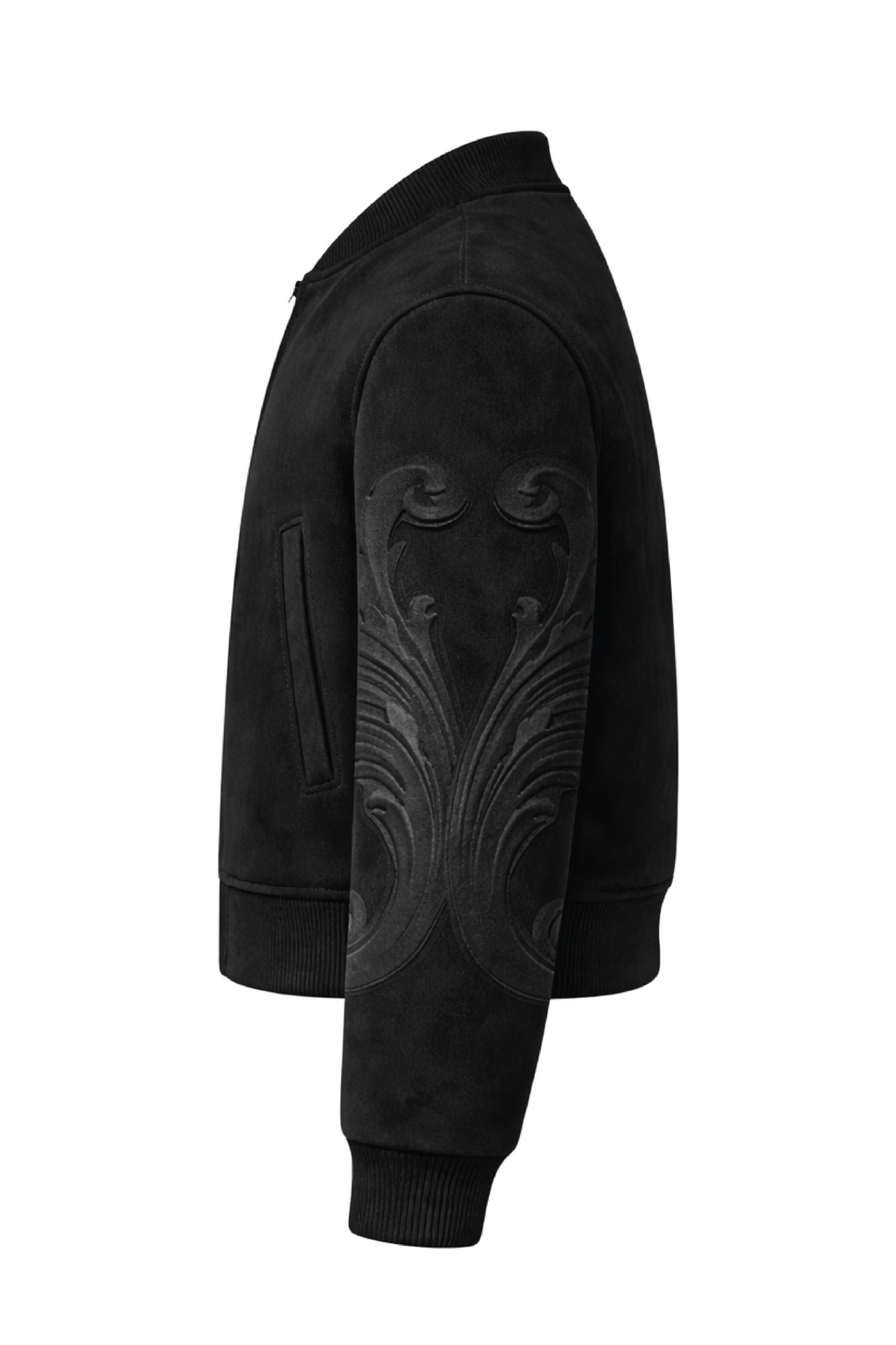 black Haussmann-style bomber jacket