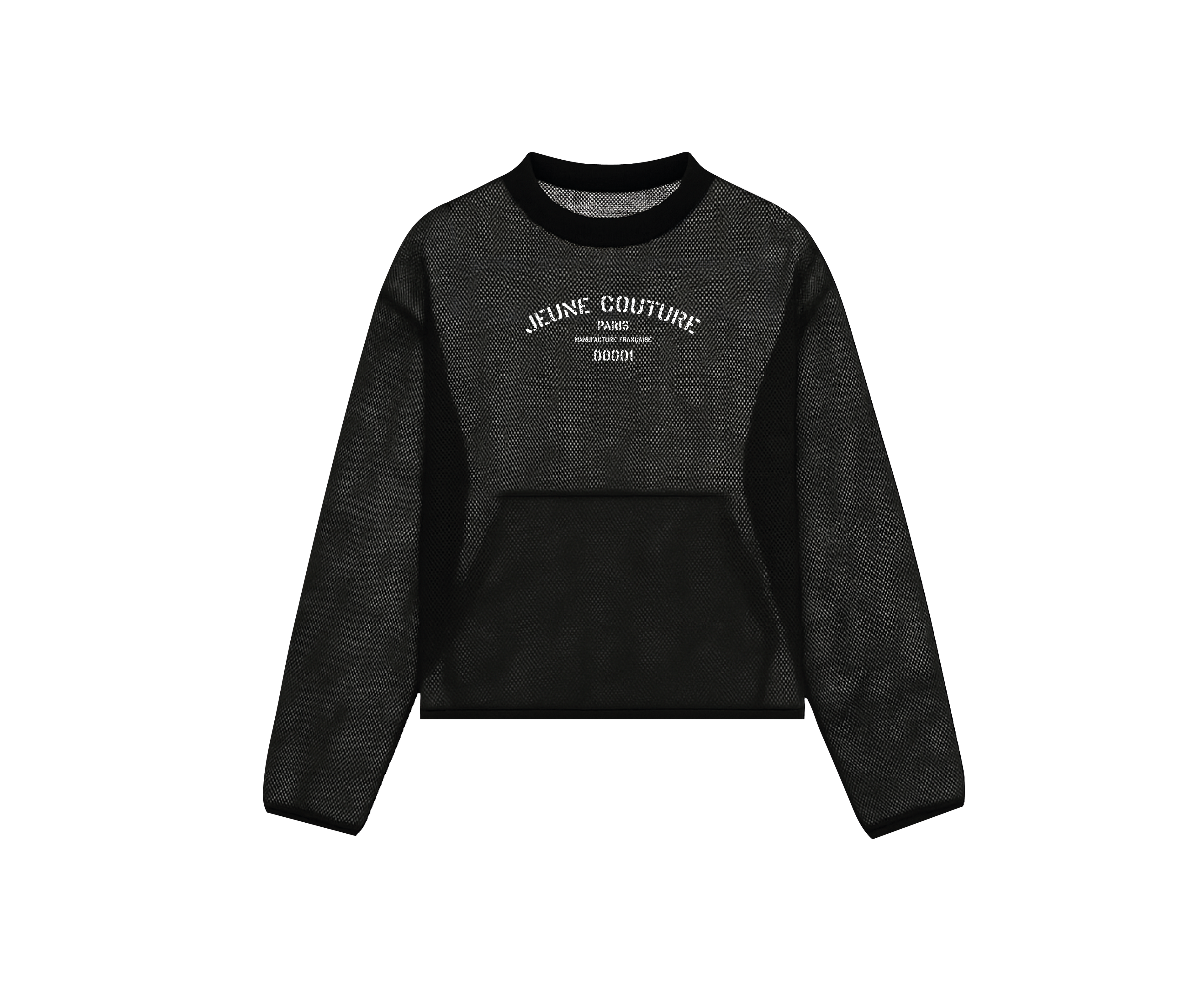 Black hoodie with couture details
