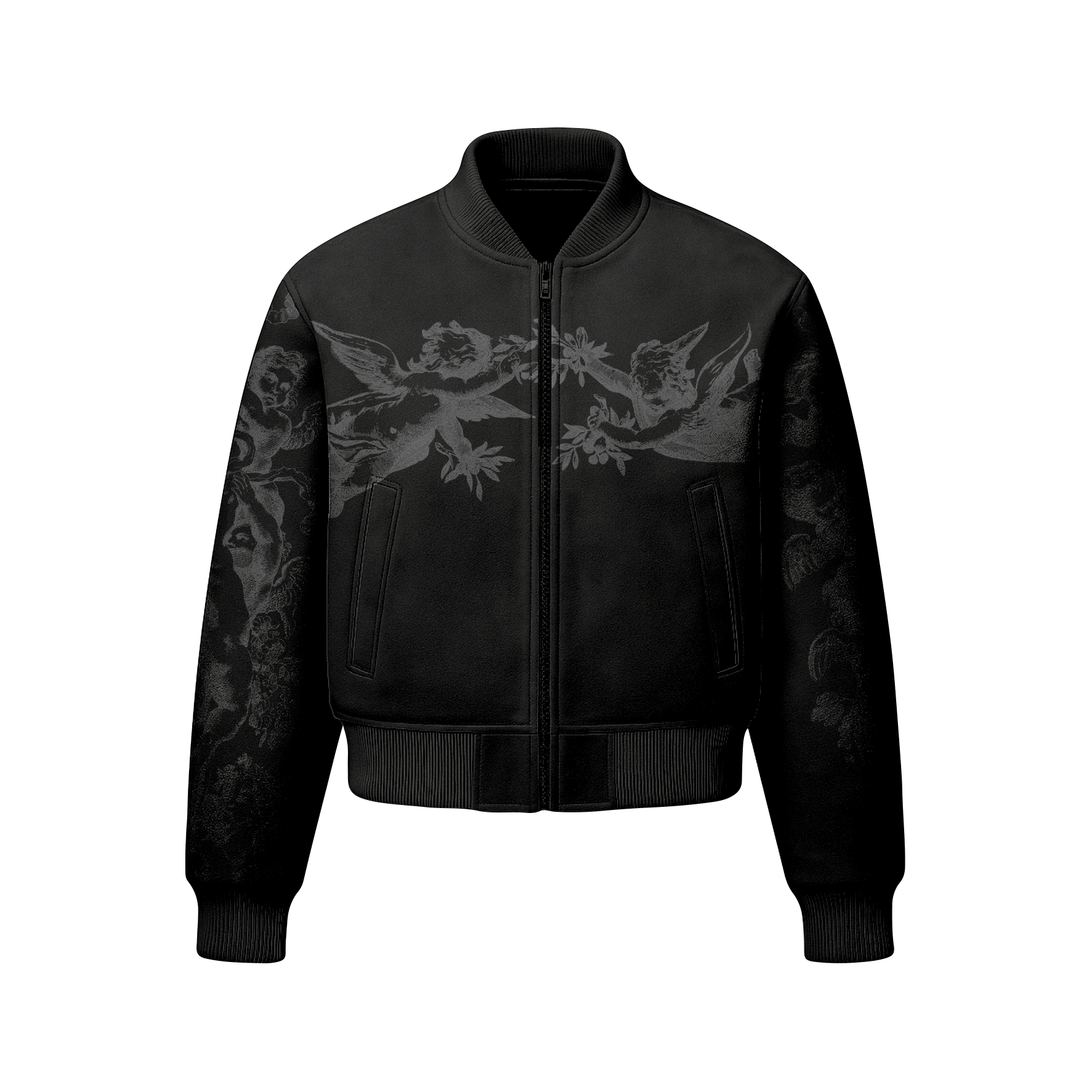 Black Tattoo Bomber Jacket