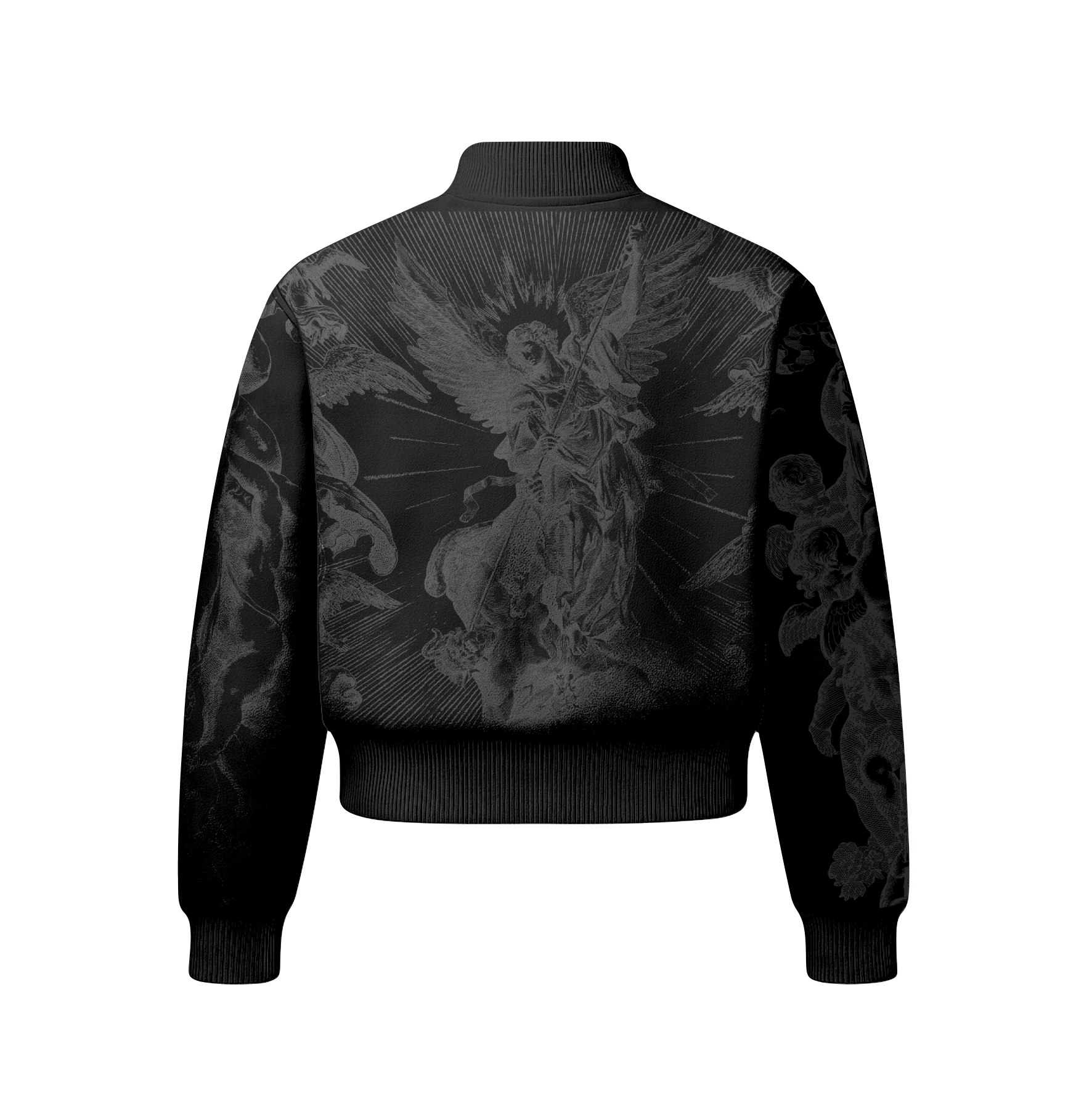 Black Tattoo Bomber Jacket