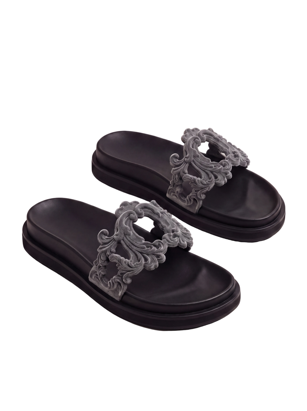 Grey ornamental mule