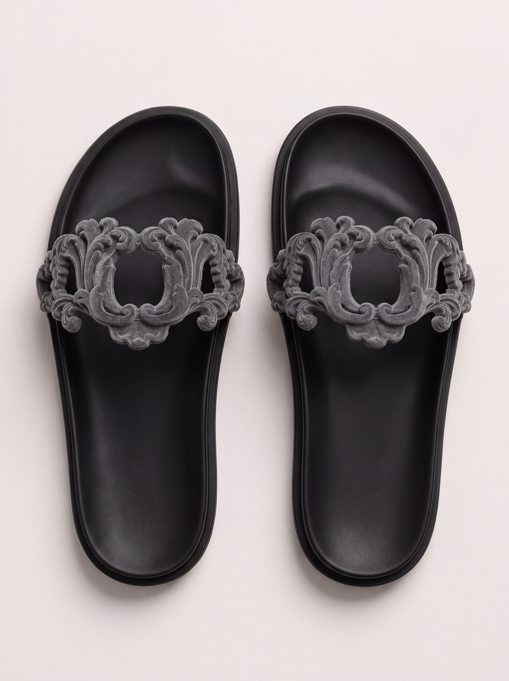 Grey ornamental mule