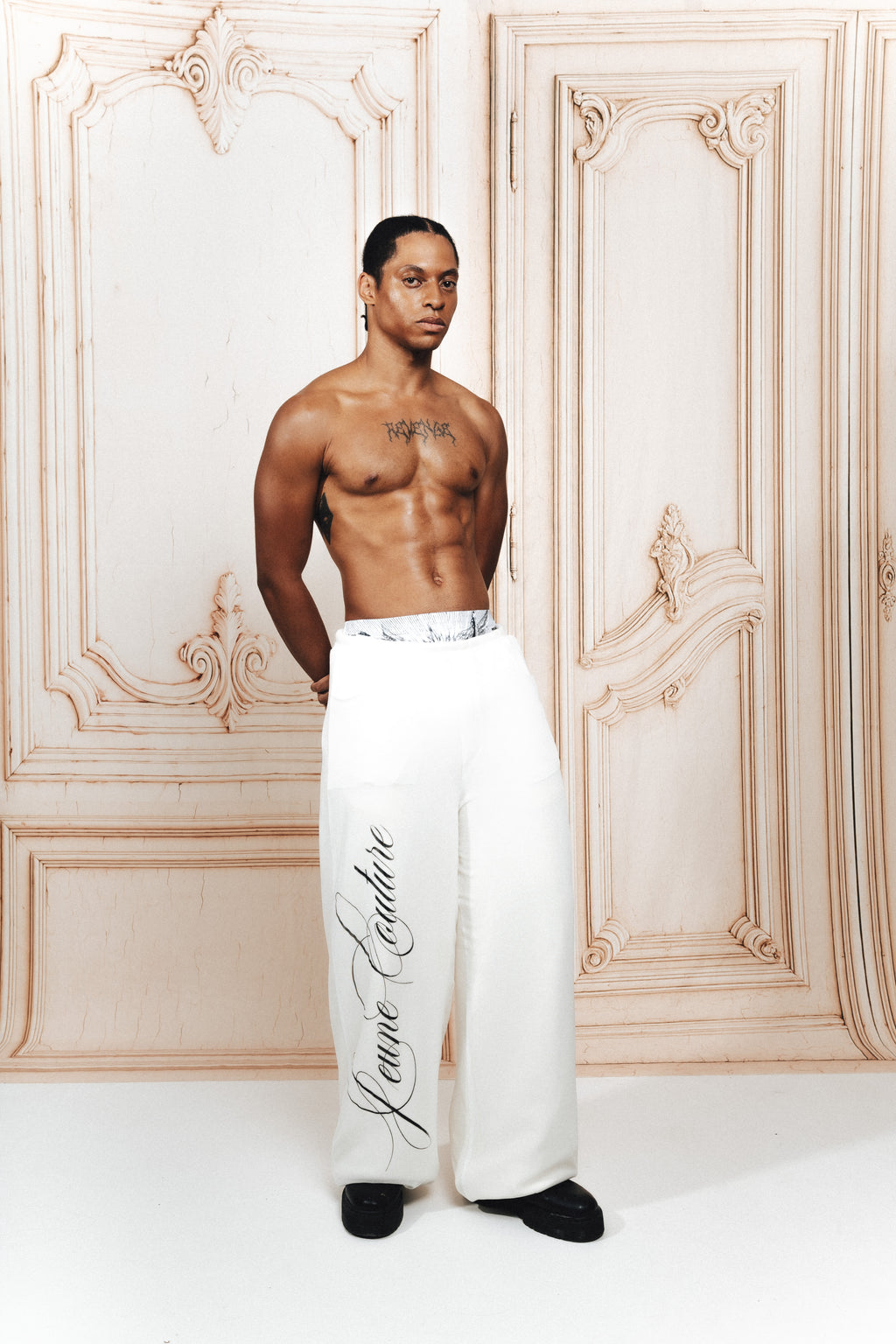 Signature white trousers