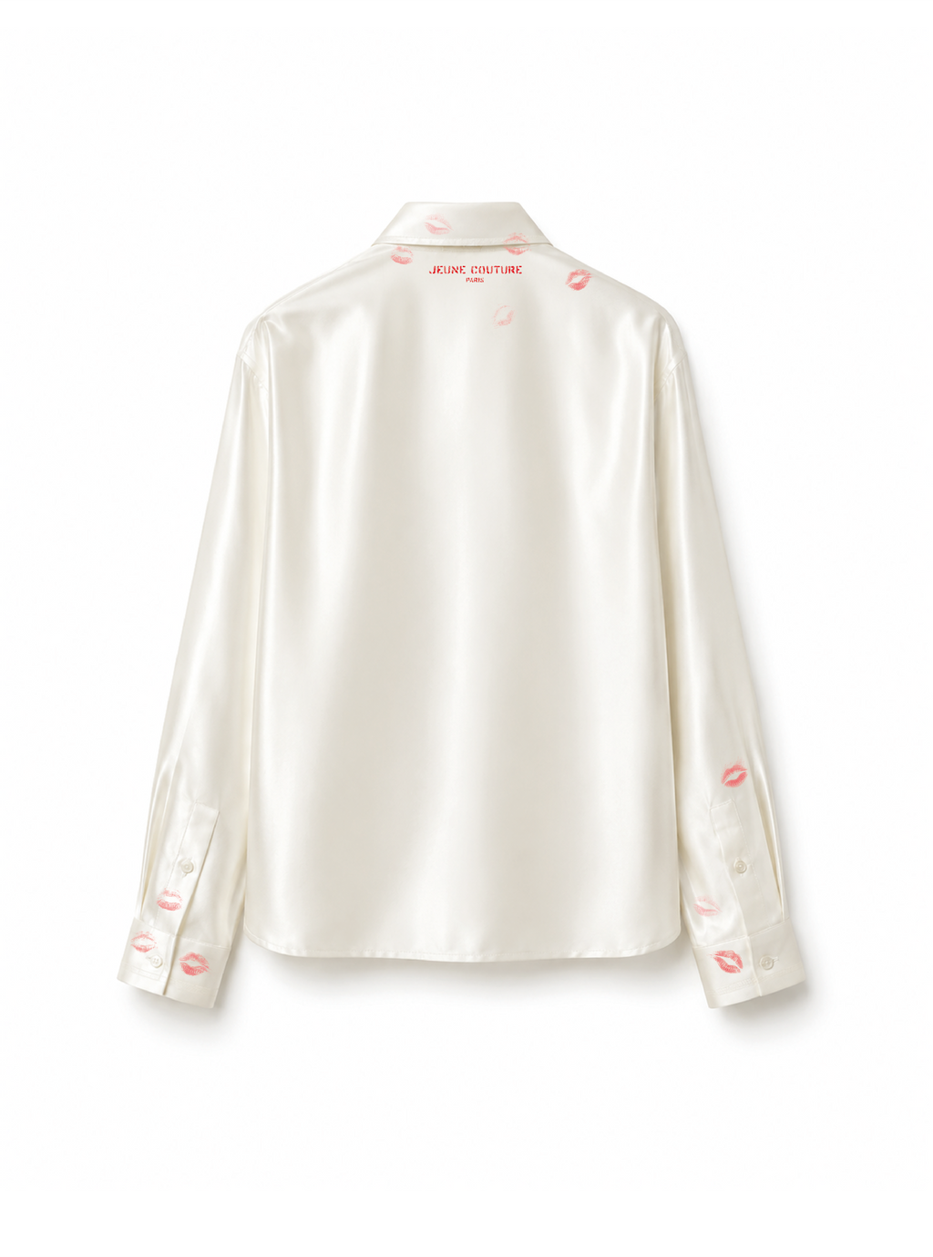 White shirt with a kiss print
