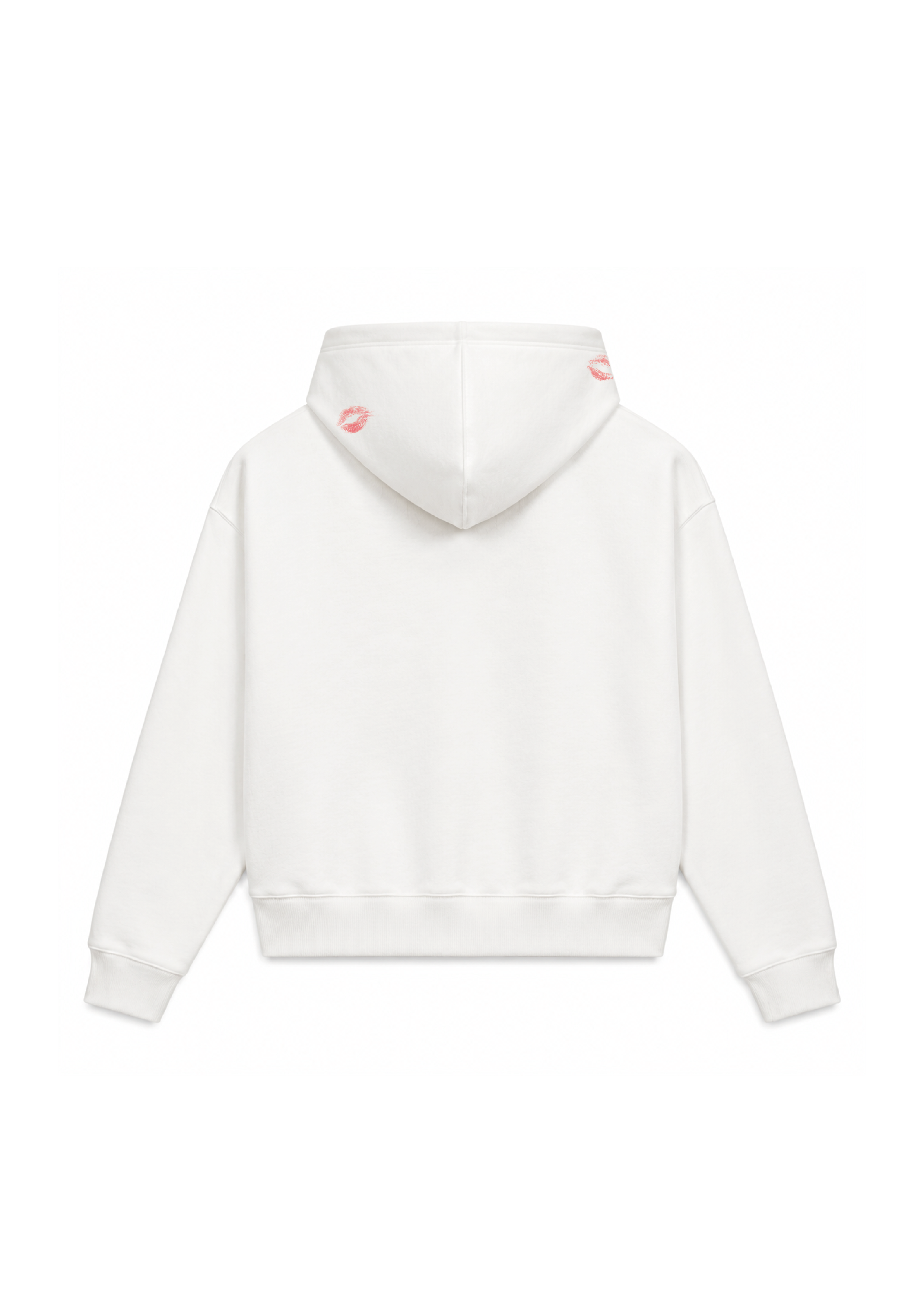 White kingsize zip-up hoodie
